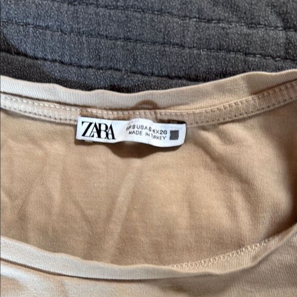 Zara Classic Tan Sleeveless Crop Top. Size Small. - Picture 4 of 6